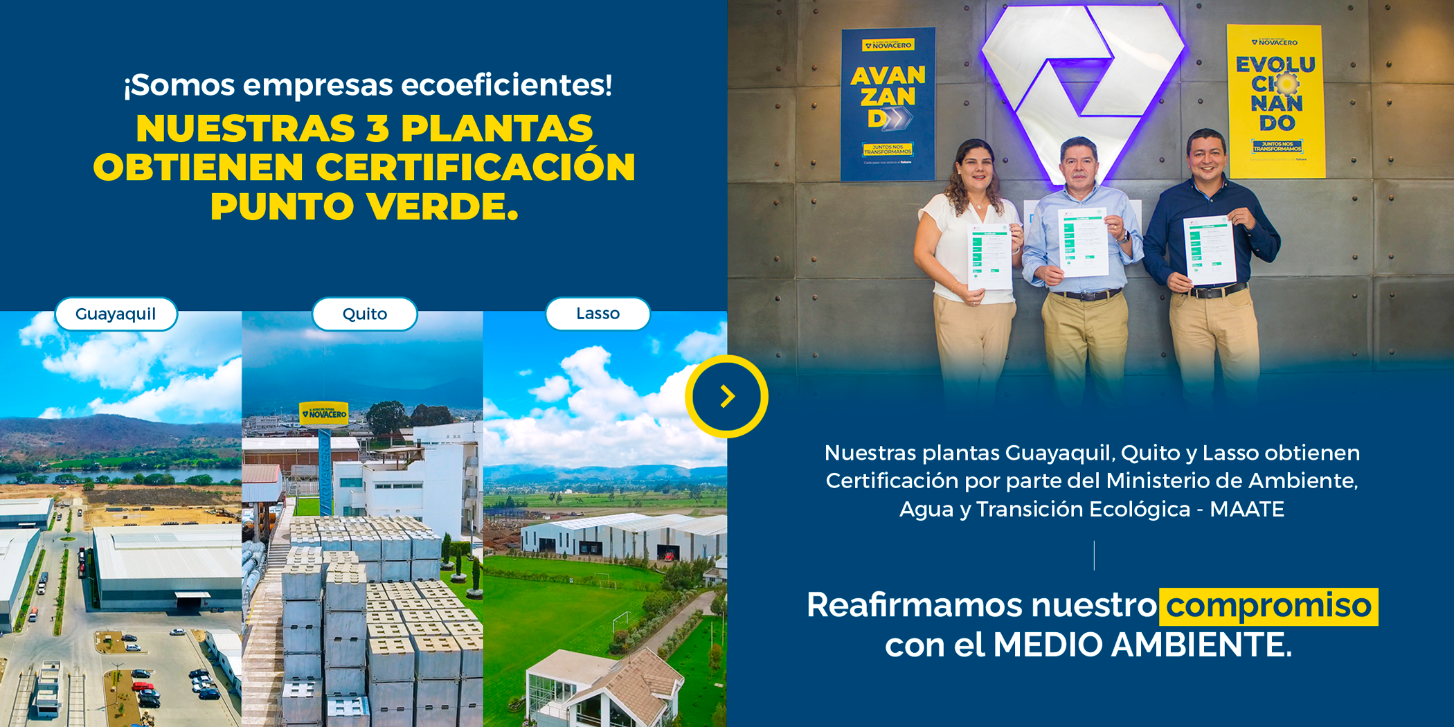 Nuestras 3 plantas obtienen certificacion punto verde Nuestras 3 plantas obtienen certificacion punto verde